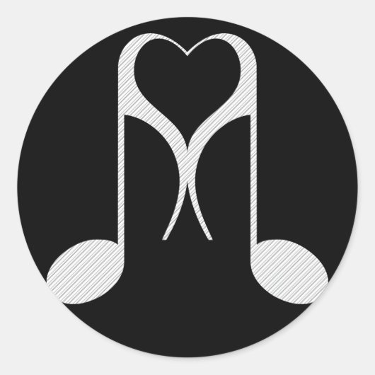 Sticker Rond notes d'amour : 8e note : (Devant)