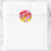 Sticker Rond Notes de Musique (Sac)