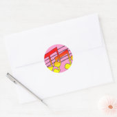 Sticker Rond Notes de Musique (Enveloppe)