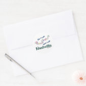 Sticker Rond Notes de musique de Nashville (Enveloppe)