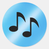 Sticker Rond Notes musicales (Devant)