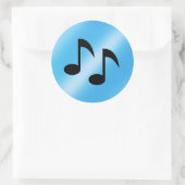 Sticker Rond Notes musicales (Sac)
