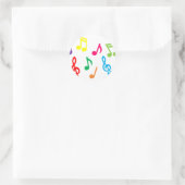 Sticker Rond Notes musicales (Sac)
