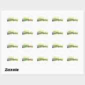 Sticker Rond Notes musicales (Feuille)