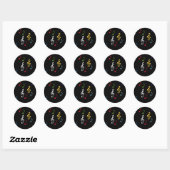 Sticker Rond Notes musicales colorées (Feuille)