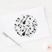 Sticker Rond Notes musicales - Conception de partitions (Enveloppe)