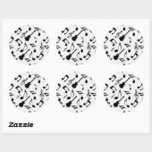 Sticker Rond Notes musicales - Conception de partitions (Feuille)