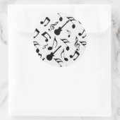 Sticker Rond Notes musicales - Conception de partitions (Sac)