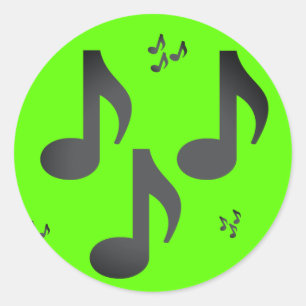Sticker Rond Notes musicales Emojis