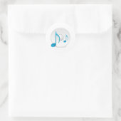 Sticker Rond Notes musicales sur CD (Sac)