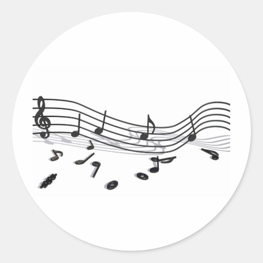 Sticker Rond Notes, musique (Devant)