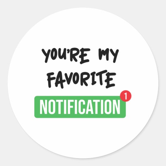 Sticker Rond Notification Favorite - Lumineux (Devant)