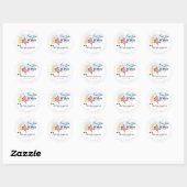 Sticker Rond Notre Amour Explose du Popcorn (Feuille)