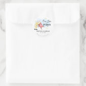 Sticker Rond Notre Amour Explose du Popcorn (Sac)