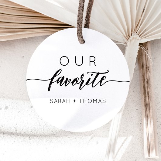 Sticker Rond Notre cadeau favori de calligraphie moderne