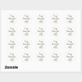 Sticker Rond Notre Calligraphie Moderne Favorite Favoriser Roun (Feuille)
