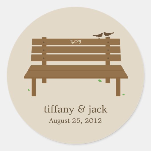 Sticker Rond Notre chevalet de banc Favoriser (Devant)