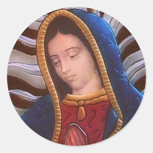 STICKER ROND NOTRE DAME DE GUADALUPE (Devant)