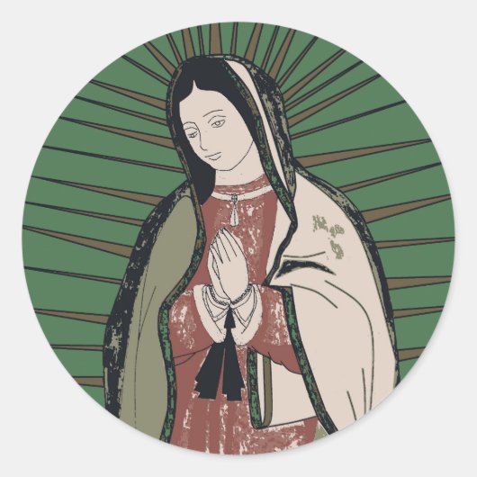 Sticker Rond notre dame de guadalupe (Devant)