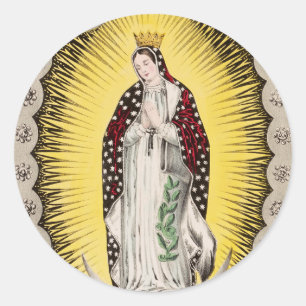 Sticker Rond Notre-Dame de Guadalupe