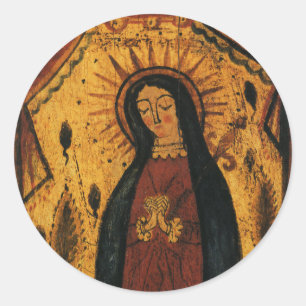 Sticker Rond Notre-Dame de Guadalupe par Pedro Antonio Fresquis