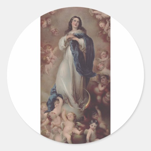 Sticker Rond Notre-Dame de l'Immaculée Conception (Devant)