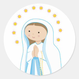 Sticker Rond Notre Dame de Lourdes