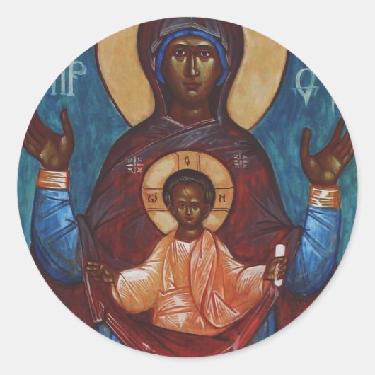 Sticker Rond Notre-Dame du Signe (Devant)