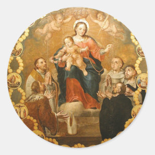 STICKER ROND NOTRE DAME OF THE ROSARY