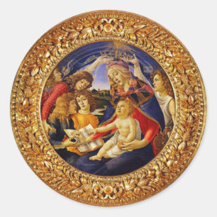 Sticker Rond Notre Dame Vierge Marie Magnificat