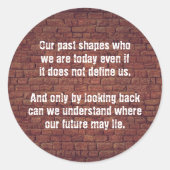 Sticker Rond Notre dernière citation (Devant)