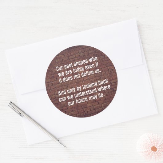 Sticker Rond Notre dernière citation (Enveloppe)