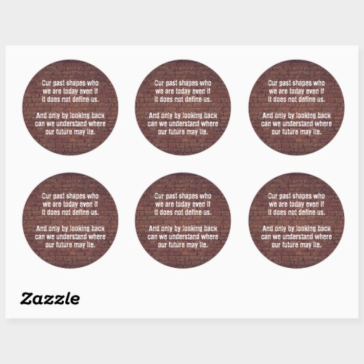 Sticker Rond Notre dernière citation (Feuille)