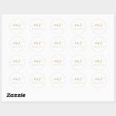 Sticker Rond Notre Faux Gold С alligraphique Favoriser Cadeau (Feuille)