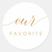 Sticker Rond Notre Faux Gold С alligraphique Favoriser Cadeau (Devant)