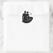 Sticker Rond Notre Jour De Mariage (Sac)