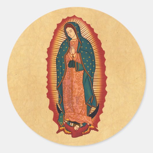 Sticker Rond Notre Madame de Guadalupe (Devant)