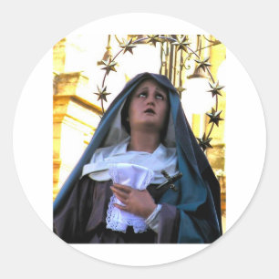 Sticker Rond Notre Madame des peines
