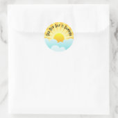 Sticker Rond Notre nouveau jour est à l'aube (Sac)