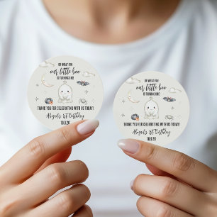 Sticker Rond Notre petit BOO fête son premier anniversaire ! An