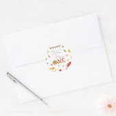 Sticker Rond Notre Petit Boulet de Viande 1er Anniversaire (Enveloppe)