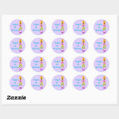 Sticker Rond Notre petit monstre en devient un (Feuille)