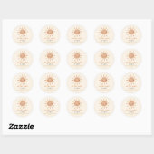 Sticker Rond Notre Petit Soleil Jaune Jaune Anniversaire (Feuille)
