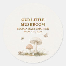 Notre petite Baby Shower Champignon