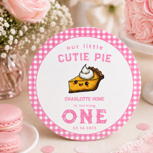 Sticker Rond Notre petite Cutie Pi Jour de Pi 1er Anniversaire 