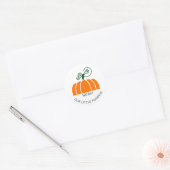 Sticker Rond Notre Petite Fête Citrouille (Enveloppe)