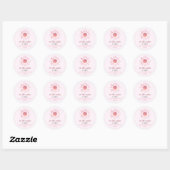 Sticker Rond Notre Petite Soirée Soleil Rose Anniversaire (Feuille)