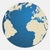 Sticker Rond Notre planète (Devant)