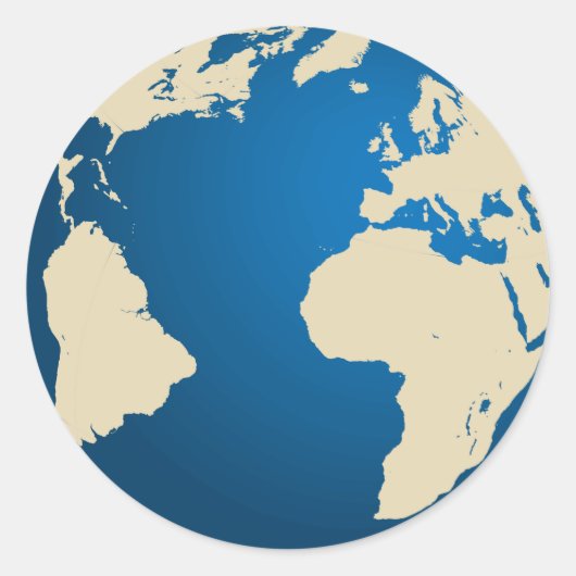 Sticker Rond Notre planète (Devant)