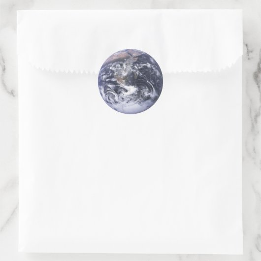 Sticker Rond Notre planète Terre (Sac)